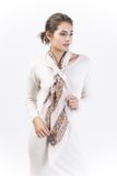 Daisy-100%Silk Digital Printed Square Shawl