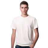 High Quality Custom Bamboo Cotton White Men's T-Shirt (T003)
