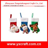 Christmas Decoration (ZY16Y186-1-2-3 18CM) Santa Claus Cutlery Socks