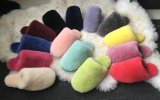 Sheepskin Slipper for Young Bright Color Indoor Slipper