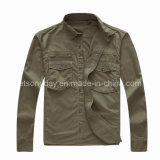 Army Green 100% Cotton Men's Casual Shirt (HF1907)