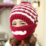 Fashion Mask Beard Handmade Knitting Knitted Hat