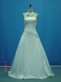 Strapless Beaded Taffeta Real Made Sample Wedding Dresses (WD2029)
