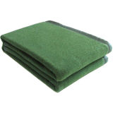 High Quality Wool Blanket in Milatry Green