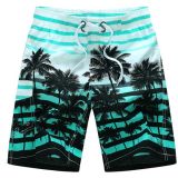 Men's Stripe Printing Board Beach Shorts