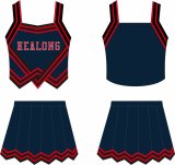 Healong Custom Full Dye Sublimation Despoke Design Cheerleading Jerseys