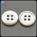 Square Hole White Pearl River Shell Button for Suits