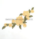 Wholesale Custom Beautiful Flower Rose Embroidery Patch Fabric Women Clothing