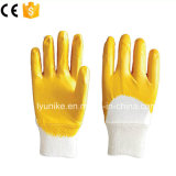 High Quality Yellow Nitrile Coated Cotton Gloves