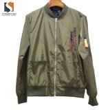 Pongee Satin Water-Resistance Winter Jackets with Emroidery Patch