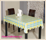 Hot Sales PVC Printed Tablecloth with Flannel Backing (TT0023-B)