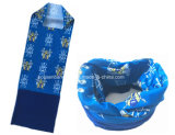 China Factory OEM Produce Customized Design Print Blue Microfiber Ski Polar Fleeceneck Scarf Tubular