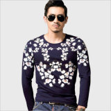 Long Sleeve Floral Cotton Slim Fit Leisure/Casual Tee Shirt