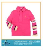 Bright Color Soft Sport Cotton Polo Shirt for Little Girl