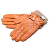 Men's Fashion Cashmere Lining Goatskin Leather Winter Warm Gloves (YKY5194)