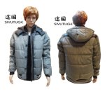 Men Winter SGS PVC Hoody Long Sleeve Fashion Jacket (SY-1537)
