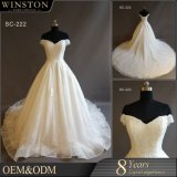 Ivory Ball Gown off Shoulder Wedding Dress Girl