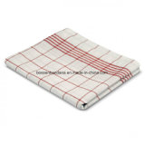 China Factory Produce Red Striped Jacquard Cotton Tea Towel Cup Mat