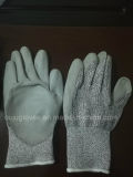 Cut Resistant Safety Work Glove with PU Coated Level 5