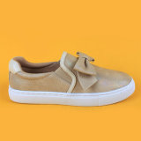 Kids Beige New Material Boy Sneakers Shoes with Bowknot