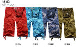 Man Multicolor Cottontwill Cargo Shorts with Belt