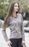 Cashmere Sweater with Print Pattern (1500002027)