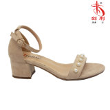 Classic Style Flat Sandals with Peals Decoration (HSA35)