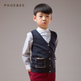100% Wool Sleeveless Knitted Boys Clothes for Spring/Autumn