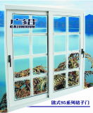 Thermal Break Powder Coating White Color Glass Sliding Window with Screen