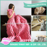 Acrylic Wool Soft Bed Hand Knitted Crochet Blanket