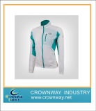 Green and White Waterproof Lightweight Jacket for Lady