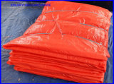 UV Treated 8X8 Weaving PE Tarpaulin Orange Concrete Blanket with Foam