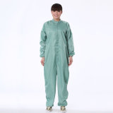 Cleanroom Clothes 5mm Grid Conductive Fiber ESD Coverall