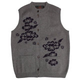 Gn1641 Women's Yak and Wool Blended Knitted Waistcoat
