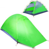 Outdoor Camping Double Aluminum Bar Silica Gel Anti-Rain Travel Tent