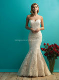 Lace on Tulle Mermaid Wedding Bridal Dresses