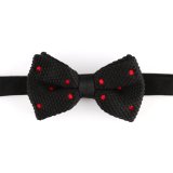 New Design Fashion Red Dotted Knitted Bowtie (YWZJ 102)