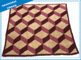 Single Geometry Fleece Wool Blanket