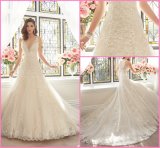Lace Bridal Ball Gown V-Neck Beaded Wedding Dresses Y201642