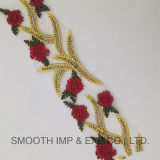 Wholesale Fashion 3D Flower Multicolor Embroidery Lace Decoration Fabric