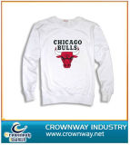 White Crew-Neck Casual Sweatshirt for Men