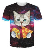 New Style Fashion Cotton Cat Printed Men T-Shirt