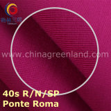 40s Rayon Nylon Spandex Ponte Roma Knitted Fabric for Textile Garment (GLLML214)