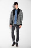 Winter Patterned Knitted Men Cardigan with Zipper