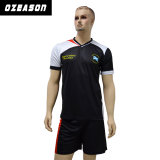 Customized 100% Polyester Mesh Wicking Material Football Jersey