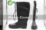 Fashion Black PVC Safety Boots with Lock Tie