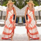 Fashionable Colored Chiffon Bohemian Travel Dress