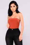 Ladies Strapless Sexy Crop Top with Sleeveless Fashion Crop Top
