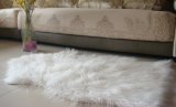Custom Made Long Hair Synthetic Pure White Sheepskin Fleece Rug Carpet (ESDT25)