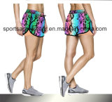 Fashion Sublimation Spandex Women Fitness Wear Yoga Shorts with Pocket